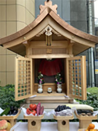 A temple in a public space