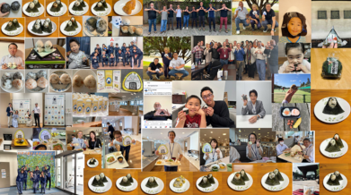 Many employees and their families took part in Onigiri Action